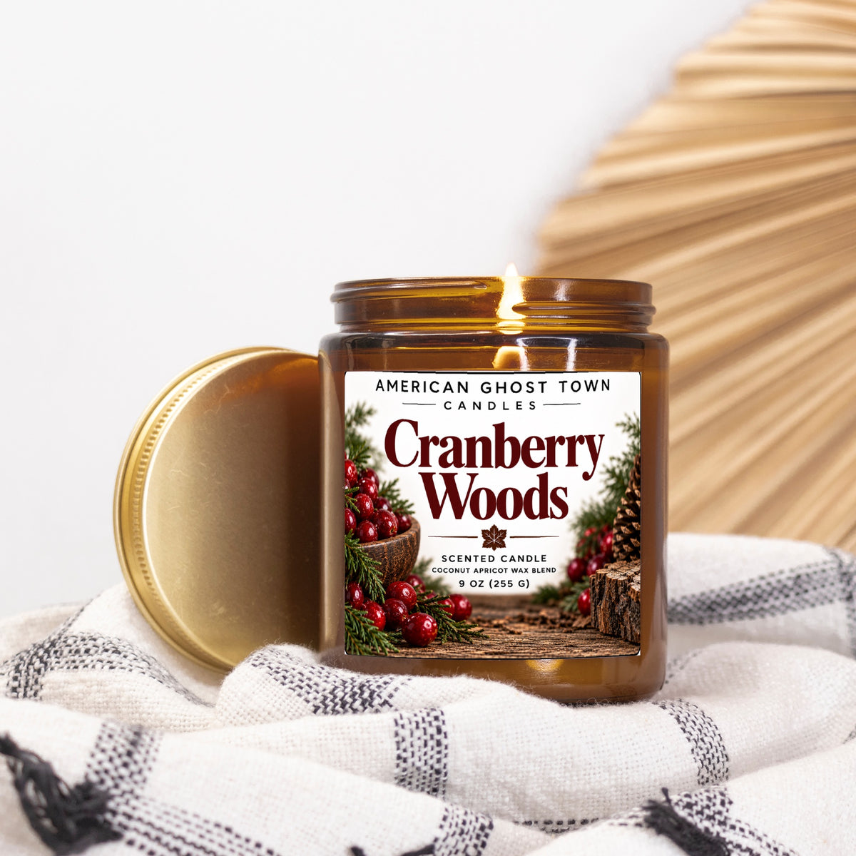 Candle Amber Jar 9oz
