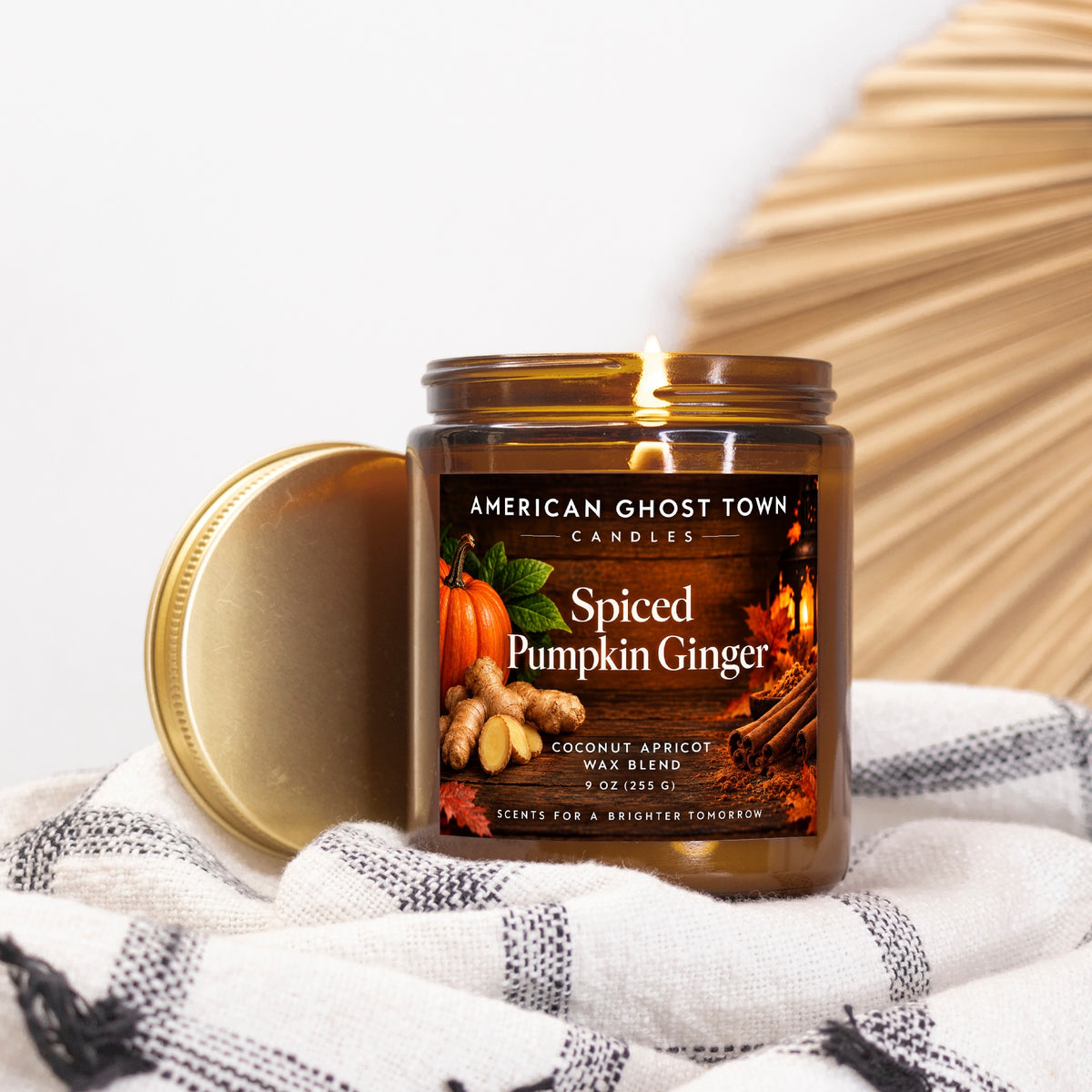 Candle Amber Jar 9oz