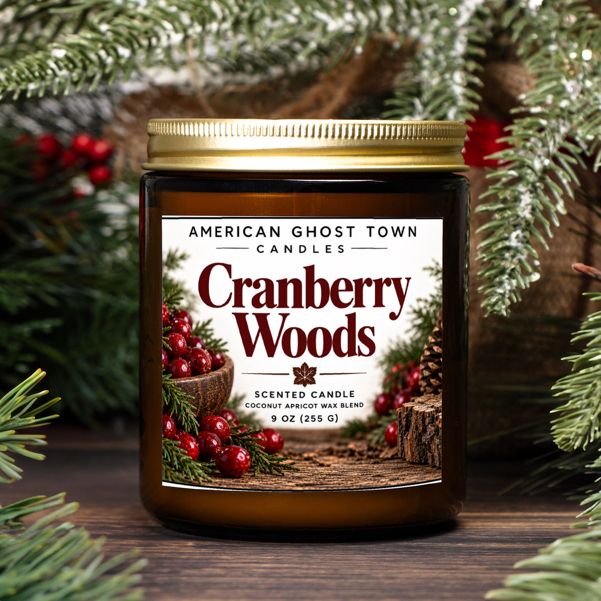 Candle Amber Jar 9oz
