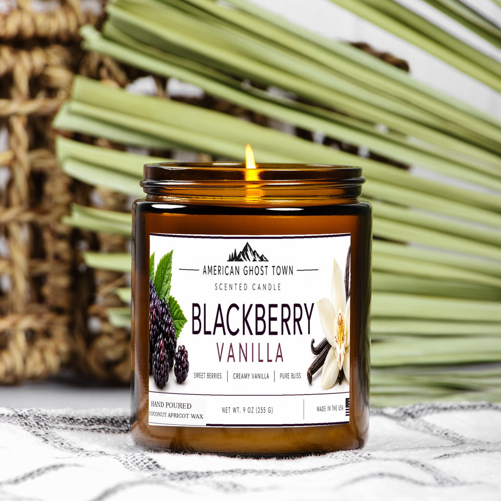 Candle Amber Jar 9oz