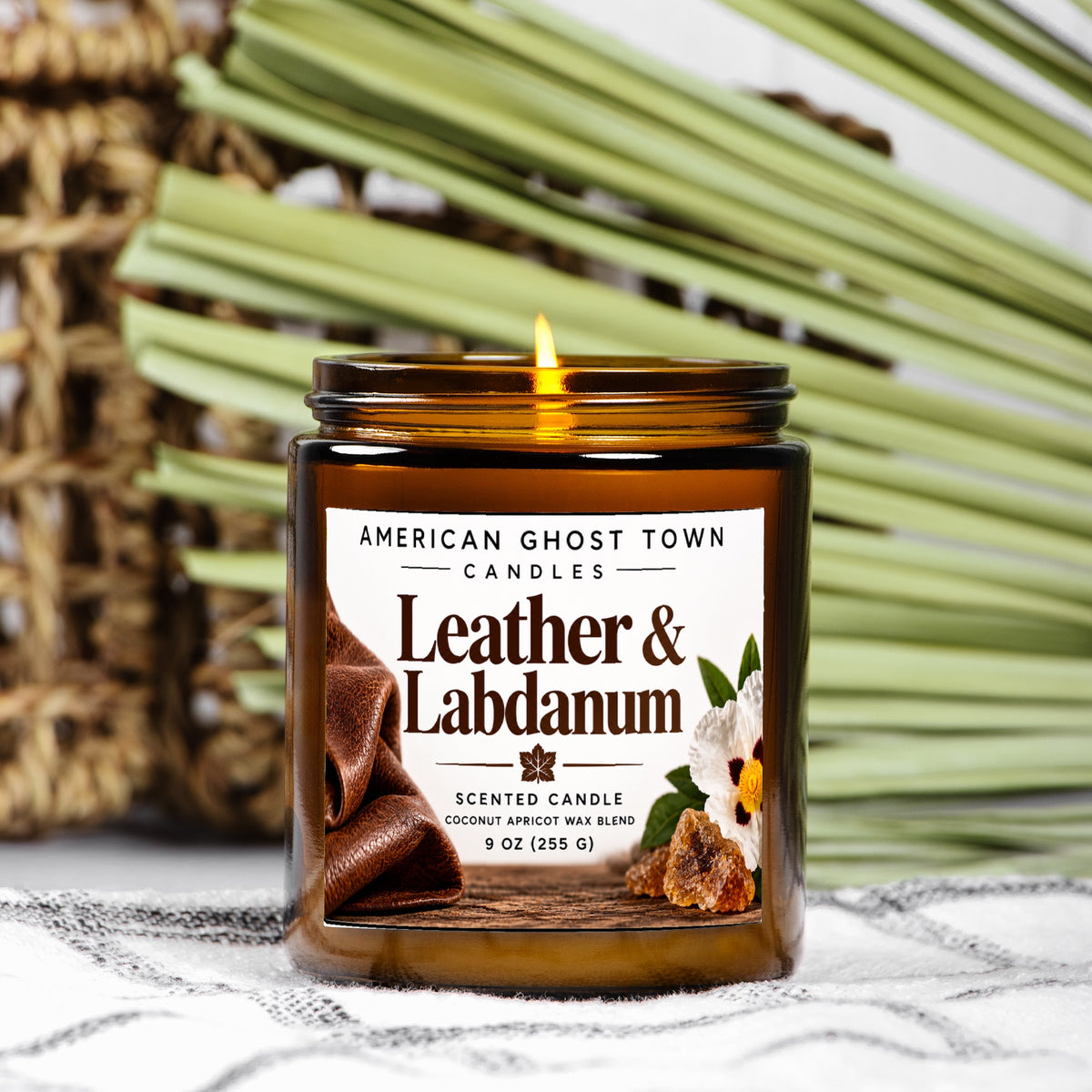 Candle Amber Jar 9oz