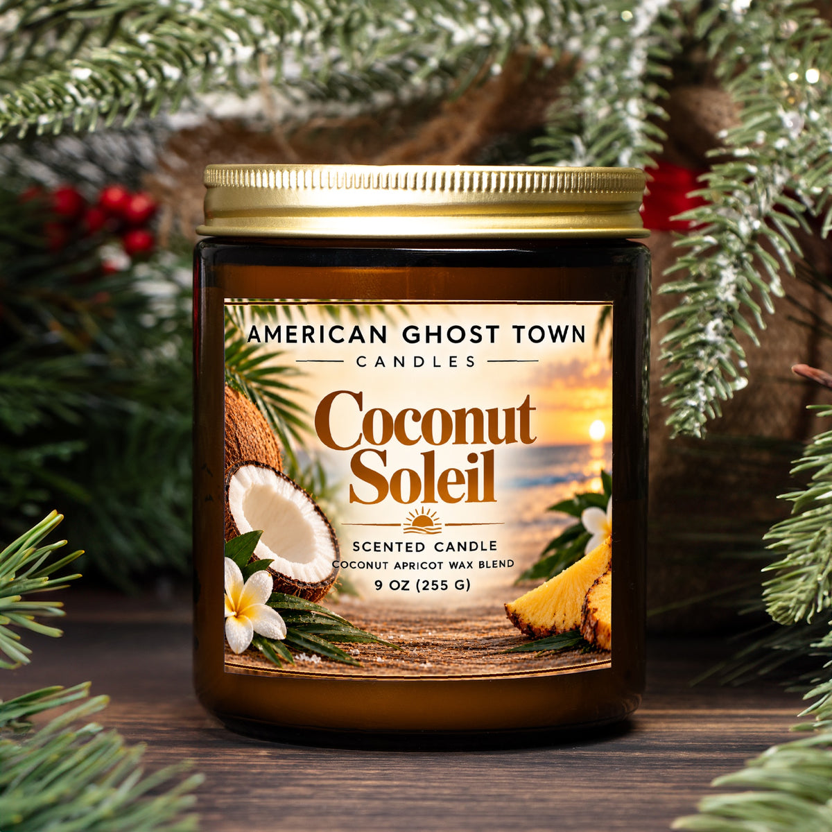 Candle Amber Jar 9oz