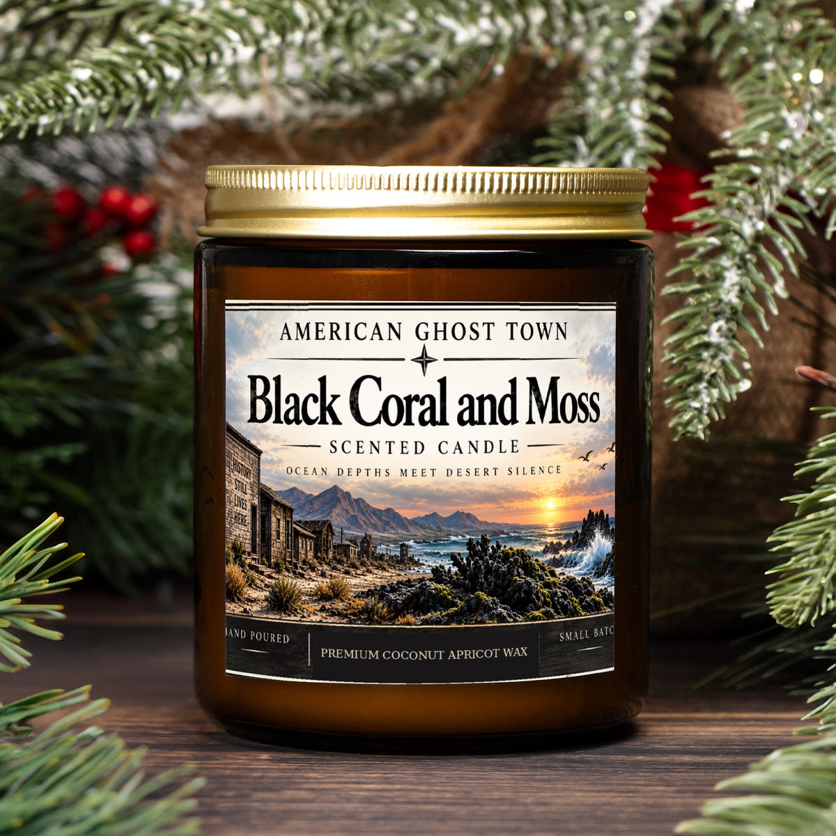 Candle Amber Jar 9oz