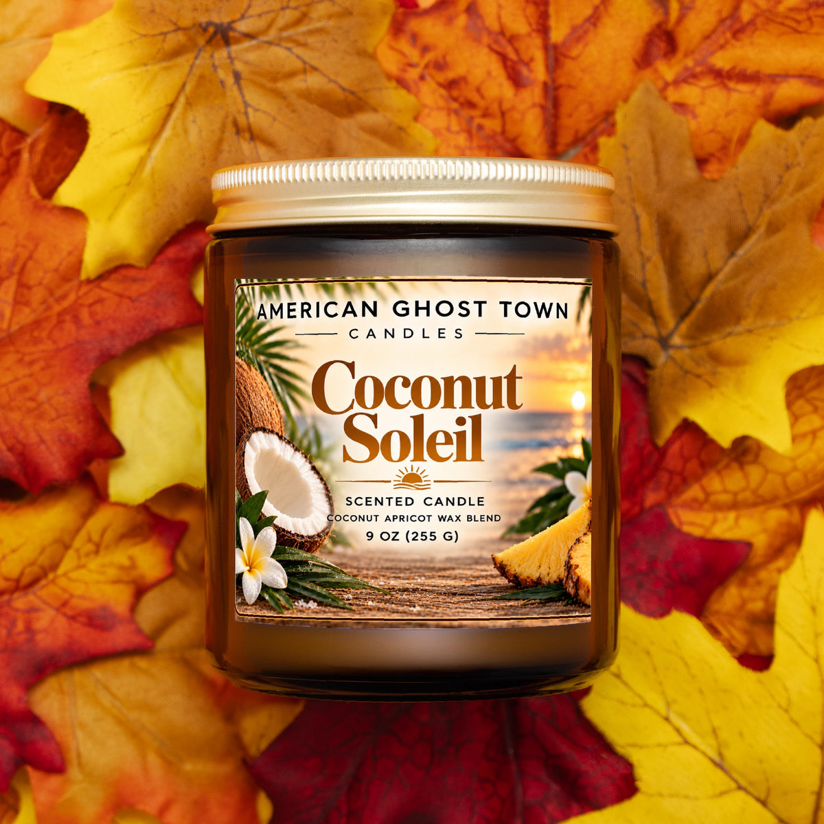 Candle Amber Jar 9oz