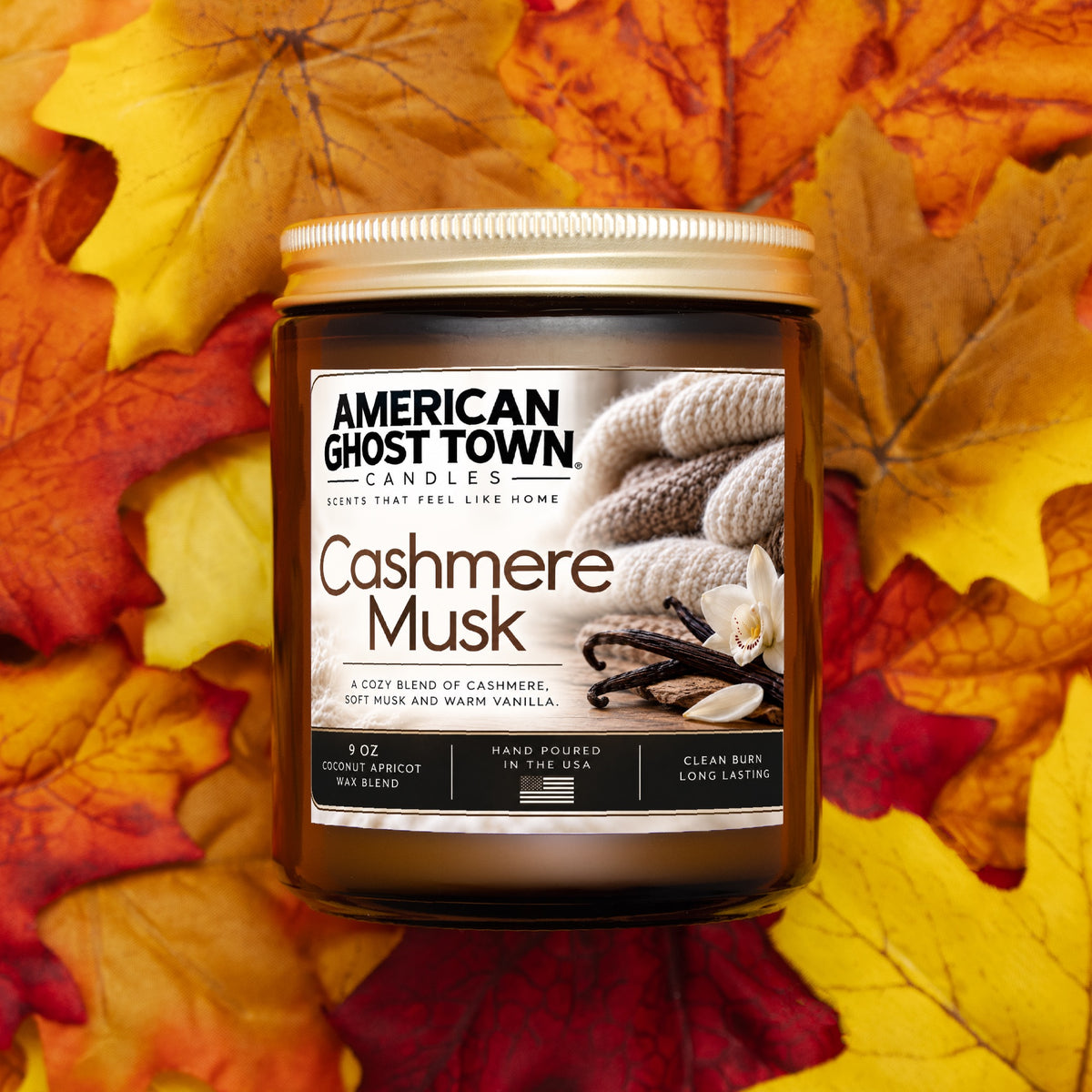 Candle Amber Jar 9oz
