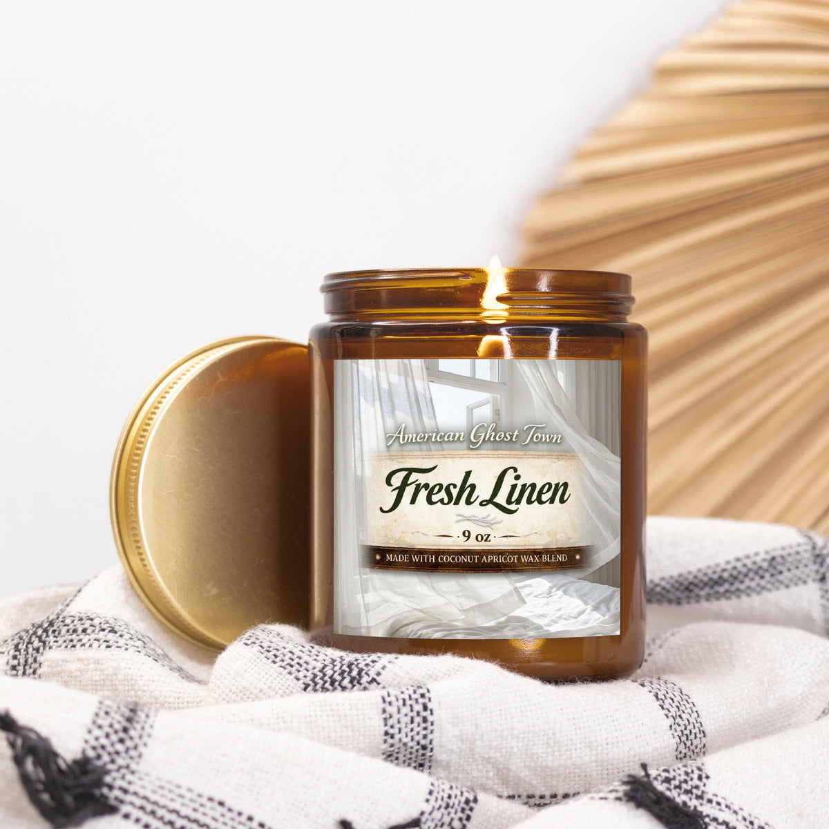 Candle Amber Jar 9oz