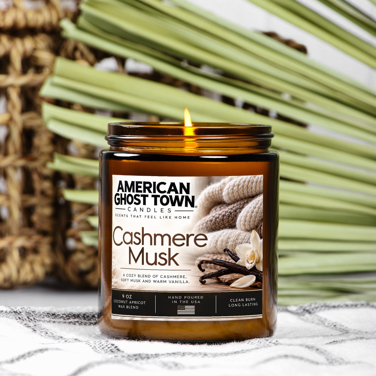 Candle Amber Jar 9oz