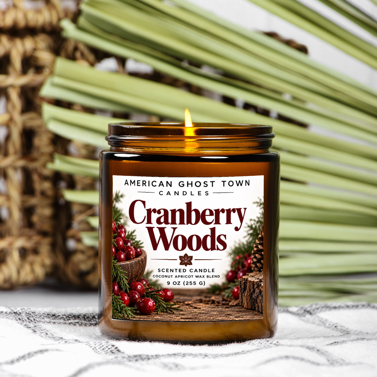 Candle Amber Jar 9oz