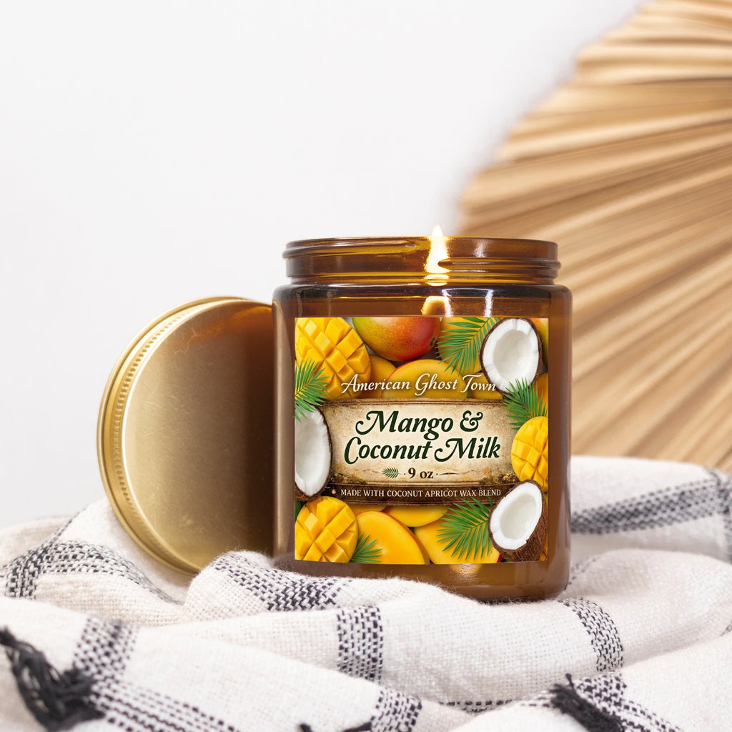 Candle Amber Jar 9oz