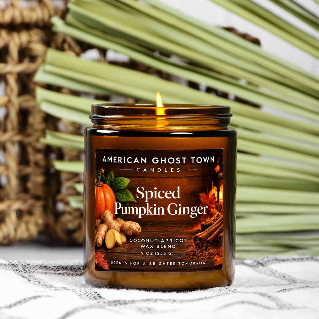 Candle Amber Jar 9oz