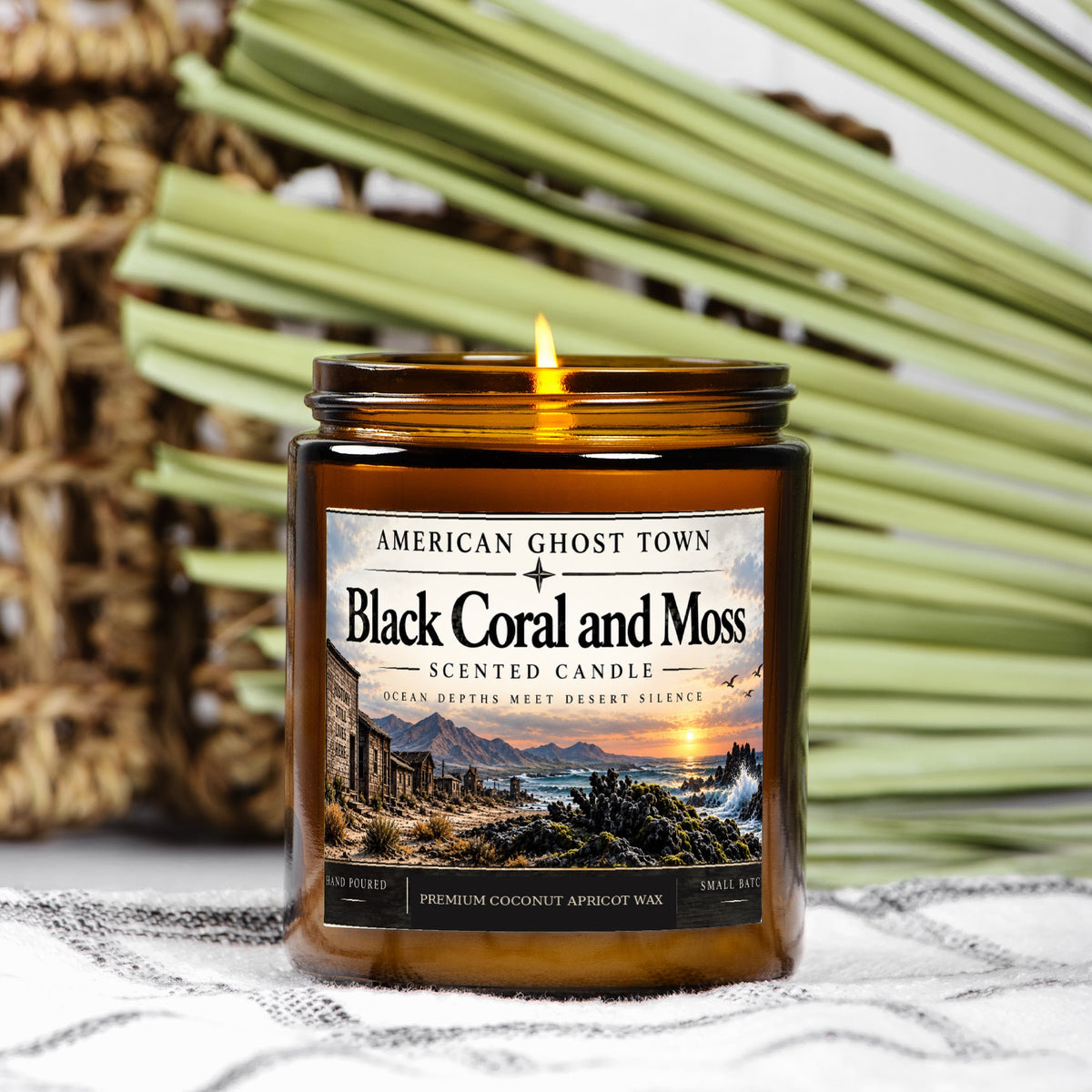 Candle Amber Jar 9oz