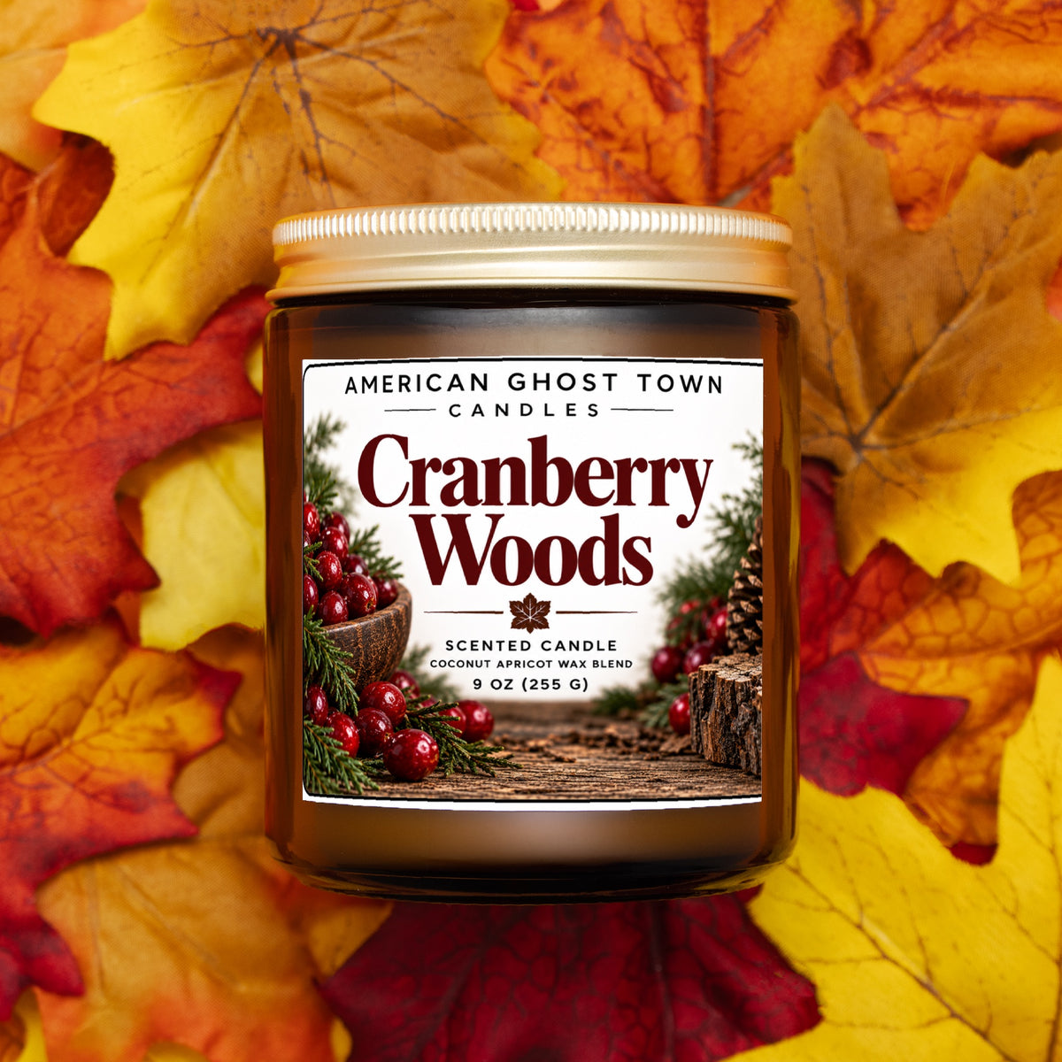 Candle Amber Jar 9oz