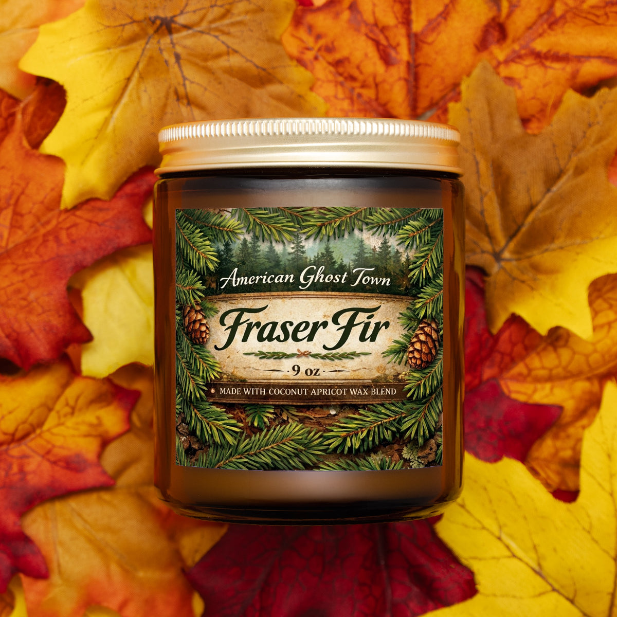 Candle Amber Jar 9oz