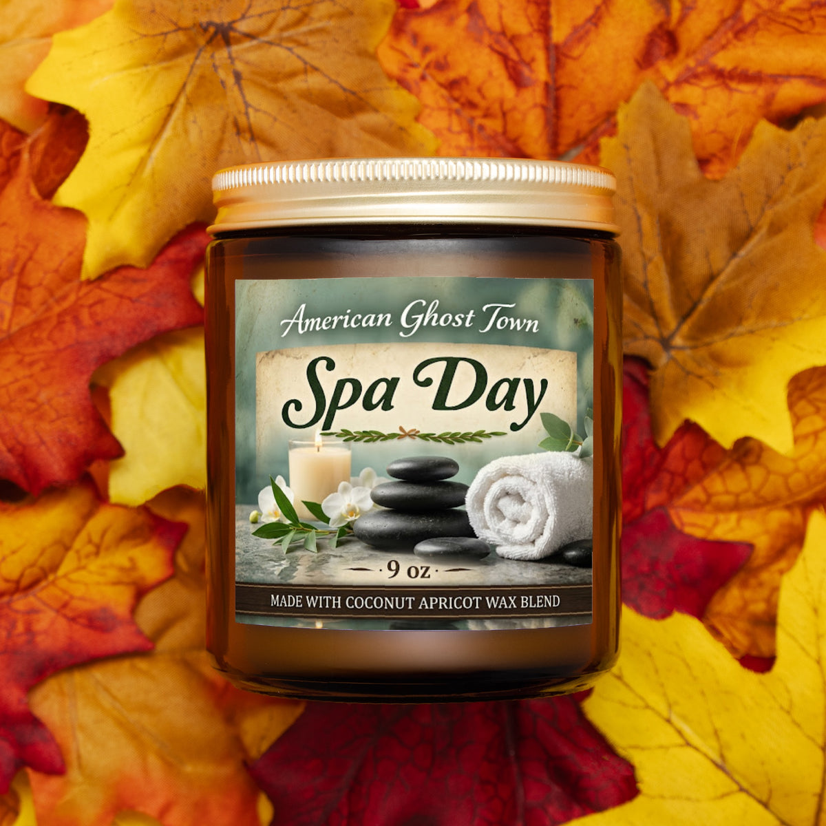 Candle Amber Jar 9oz