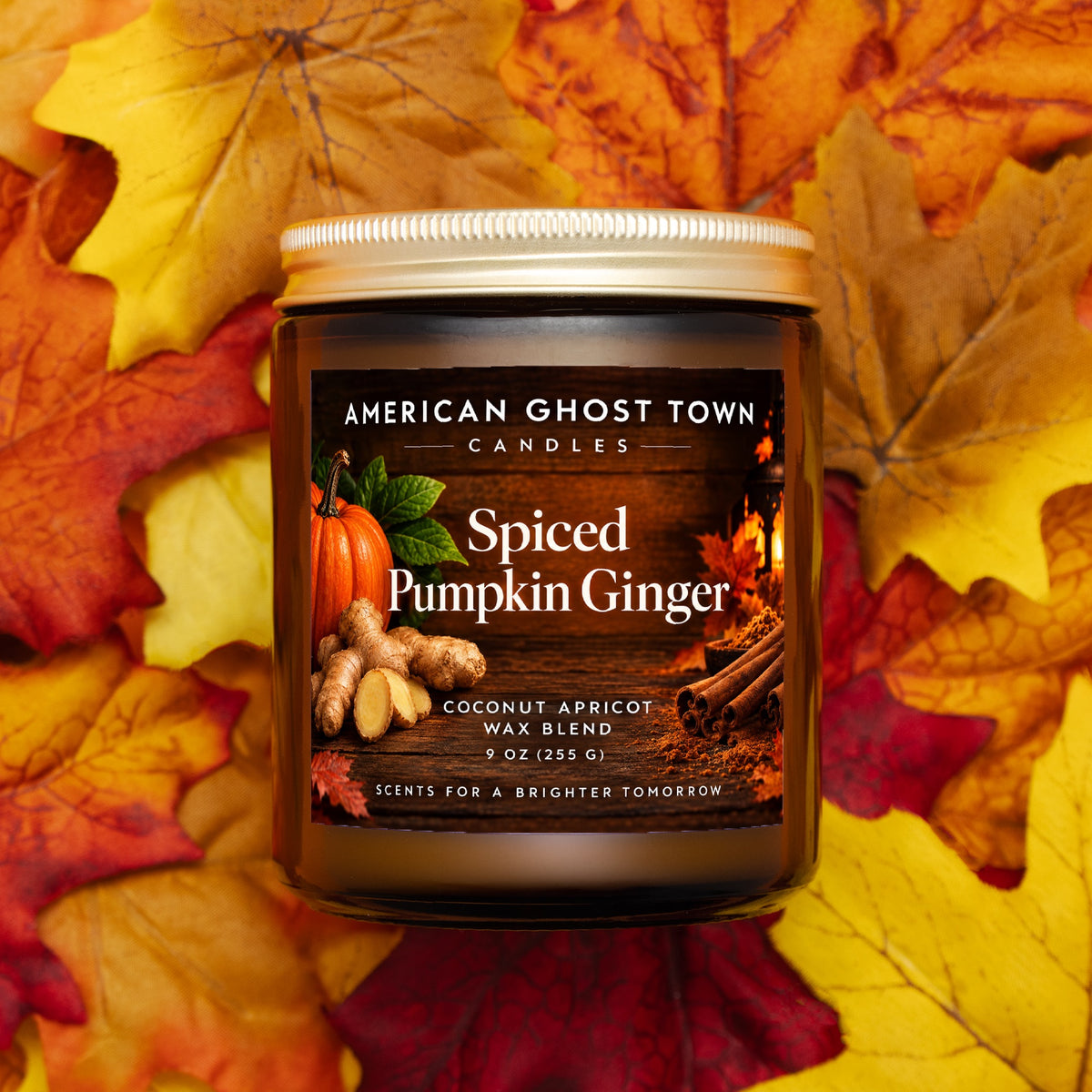 Candle Amber Jar 9oz