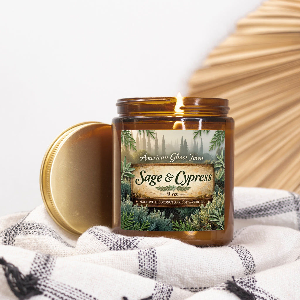 Candle Amber Jar 9oz
