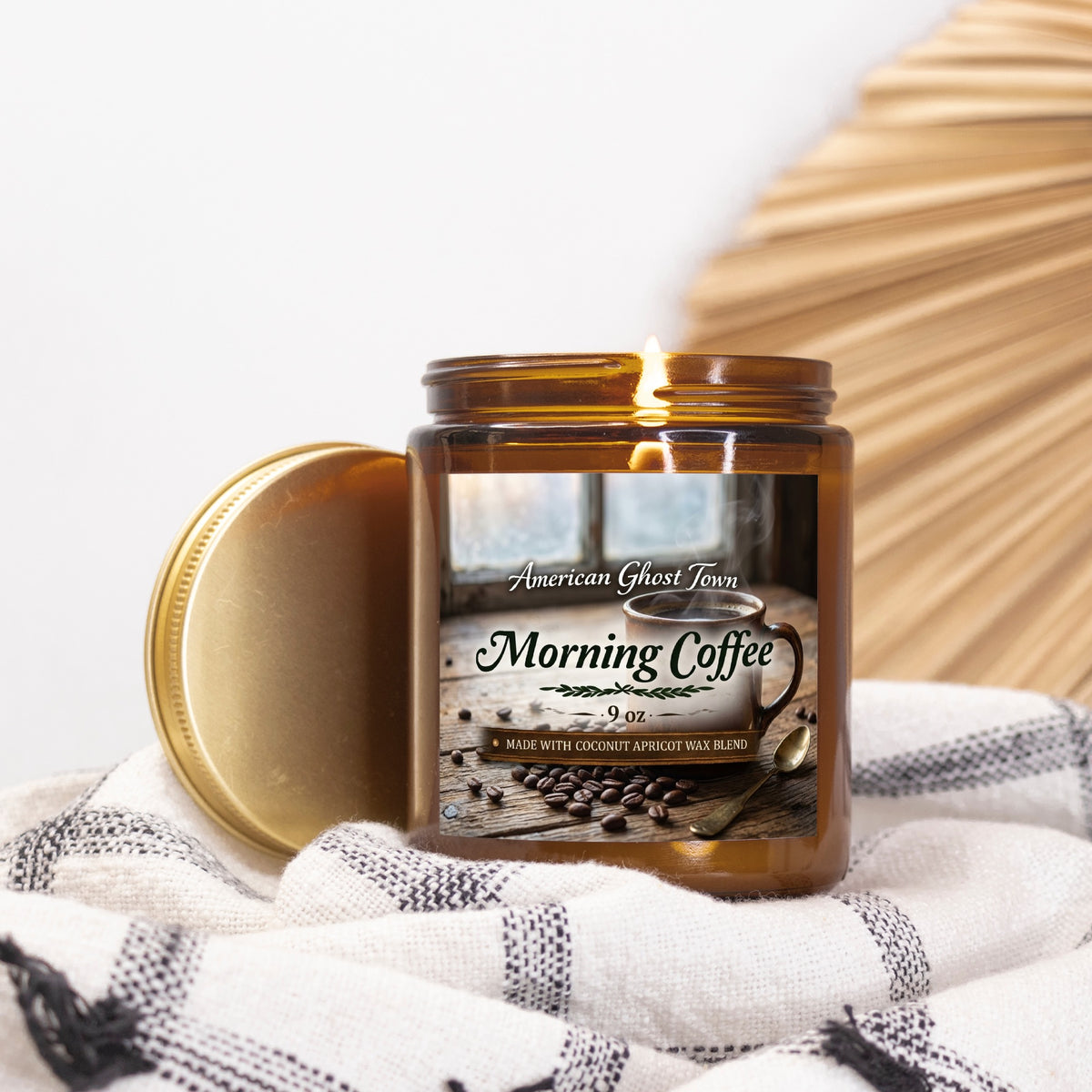 Candle Amber Jar 9oz