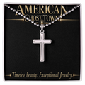 Artisan Cross Necklace with Ball Chain