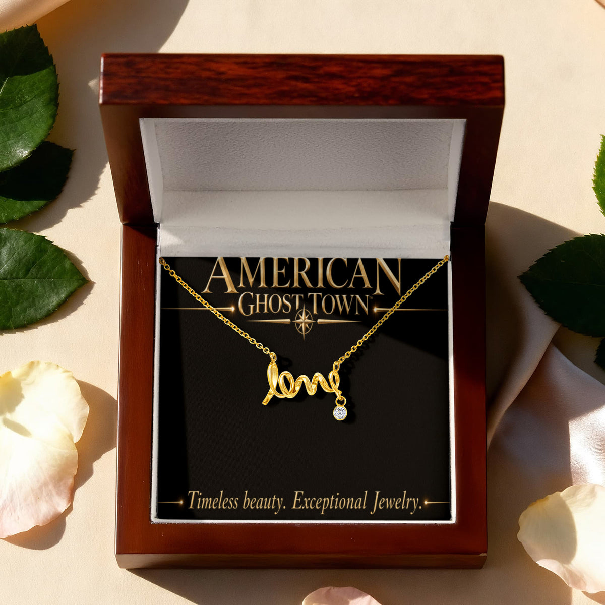 Scripted Love Necklace