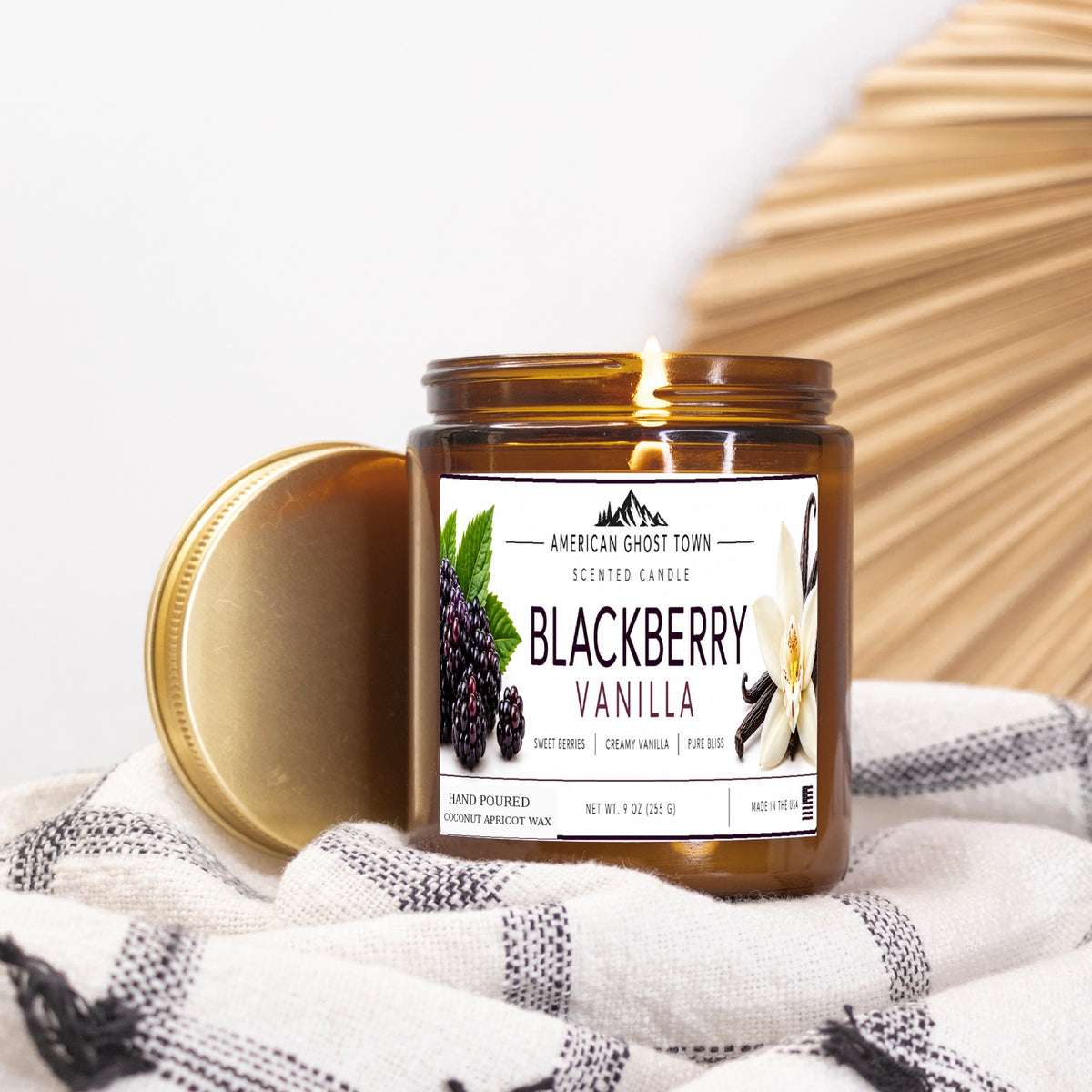Candle Amber Jar 9oz