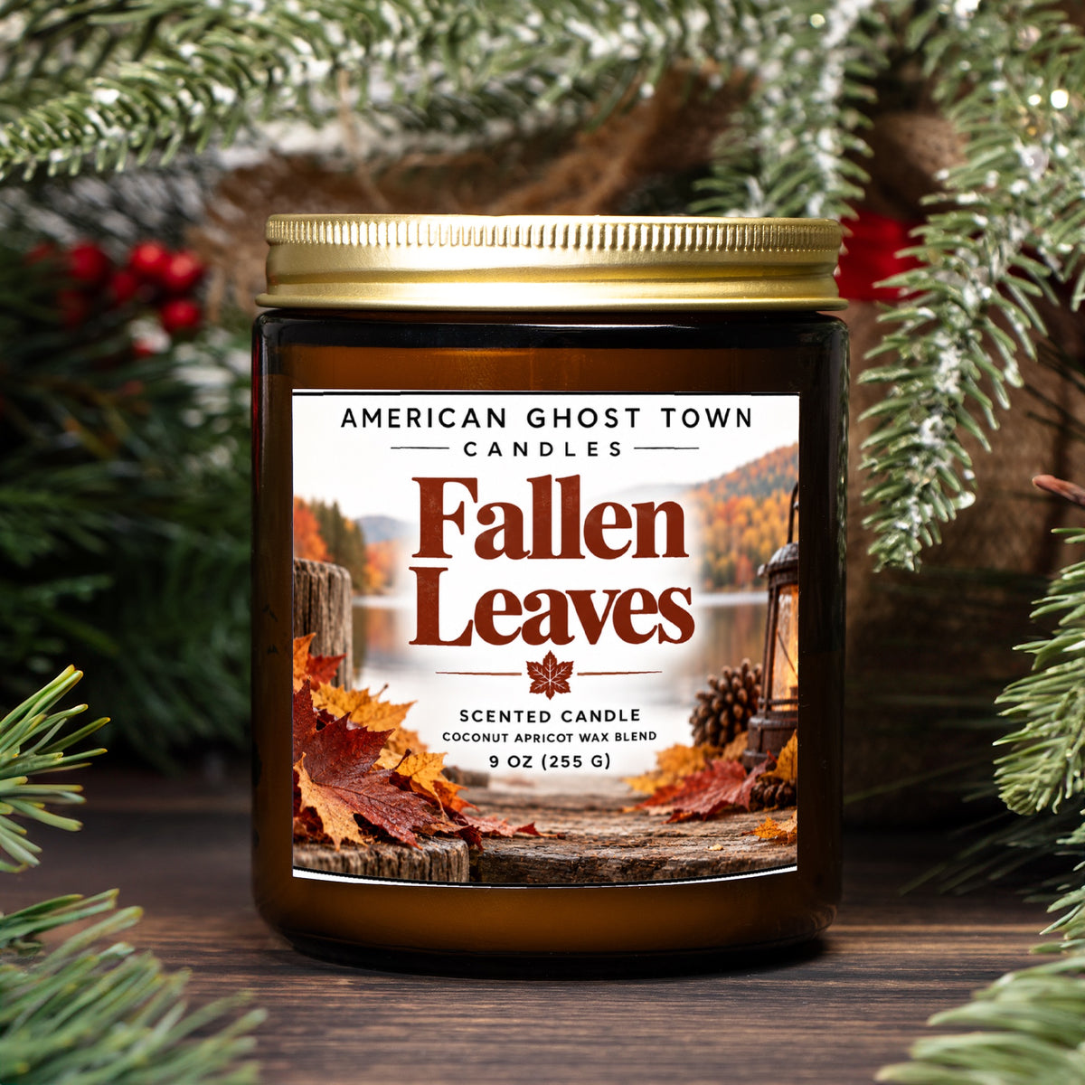 Candle Amber Jar 9oz