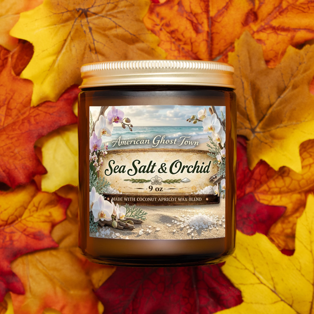 Candle Amber Jar 9oz