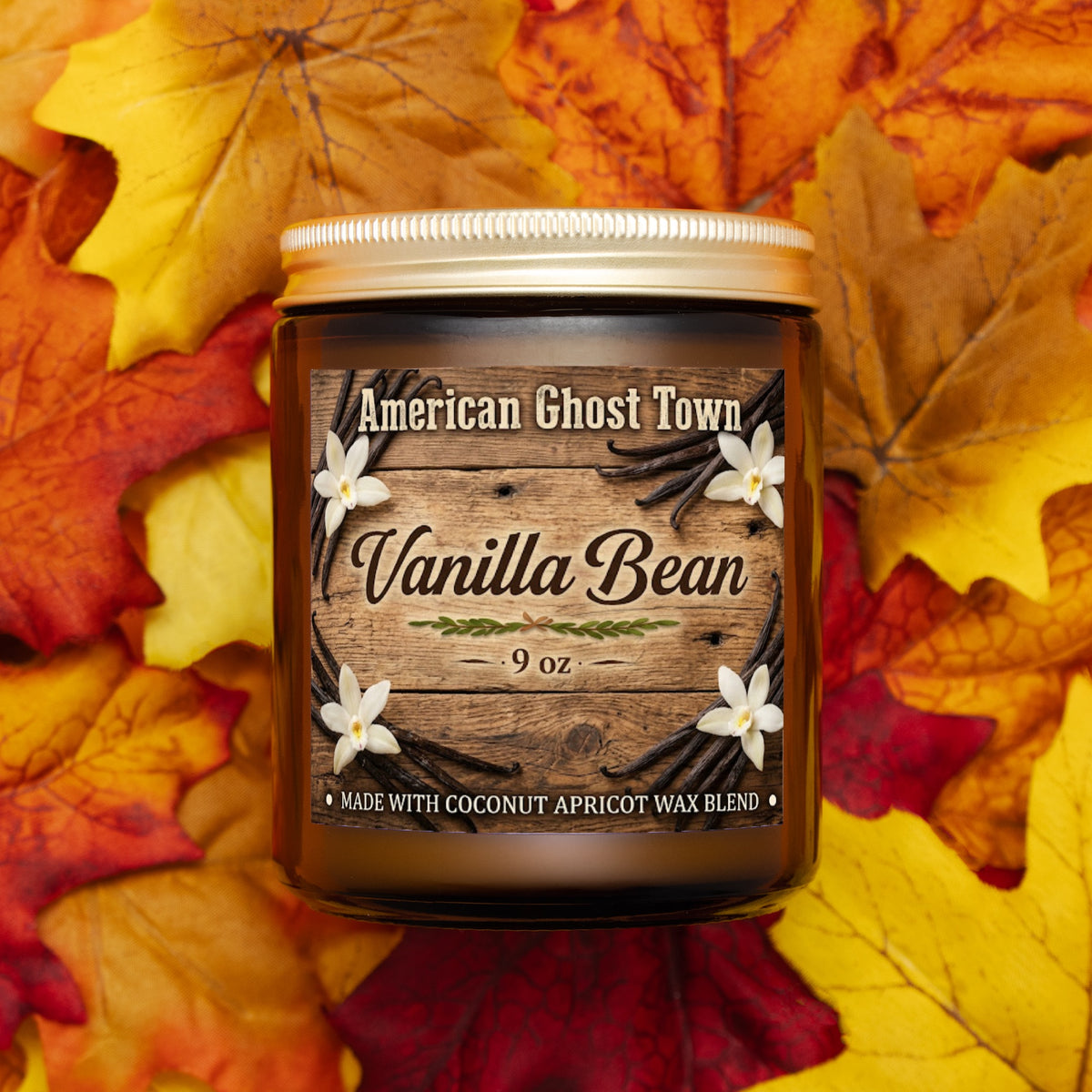 Candle Amber Jar 9oz