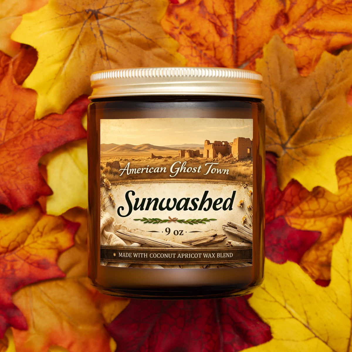Candle Amber Jar 9oz