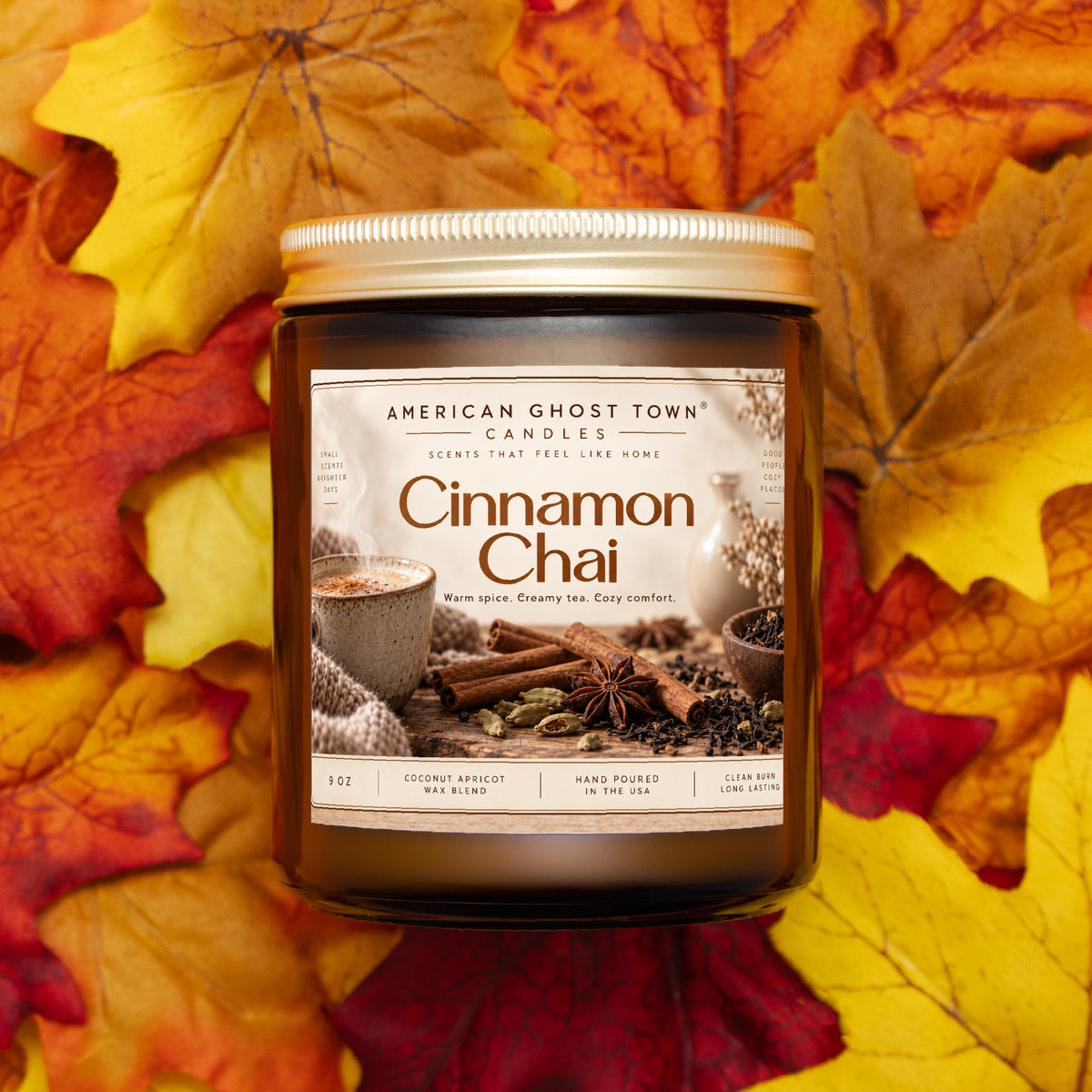 Candle Amber Jar 9oz
