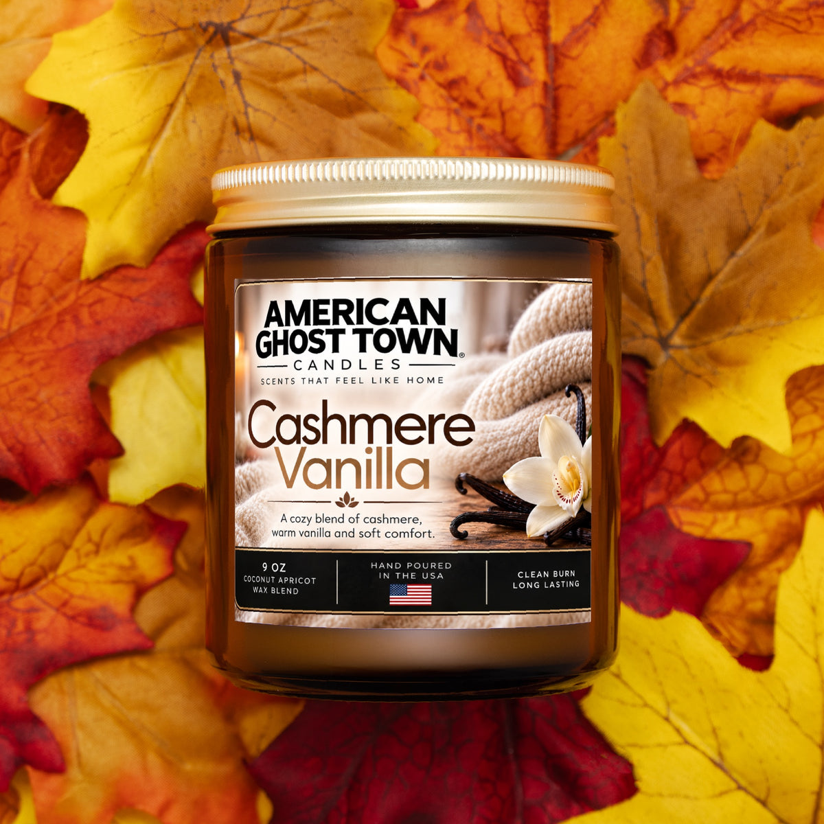 Candle Amber Jar 9oz