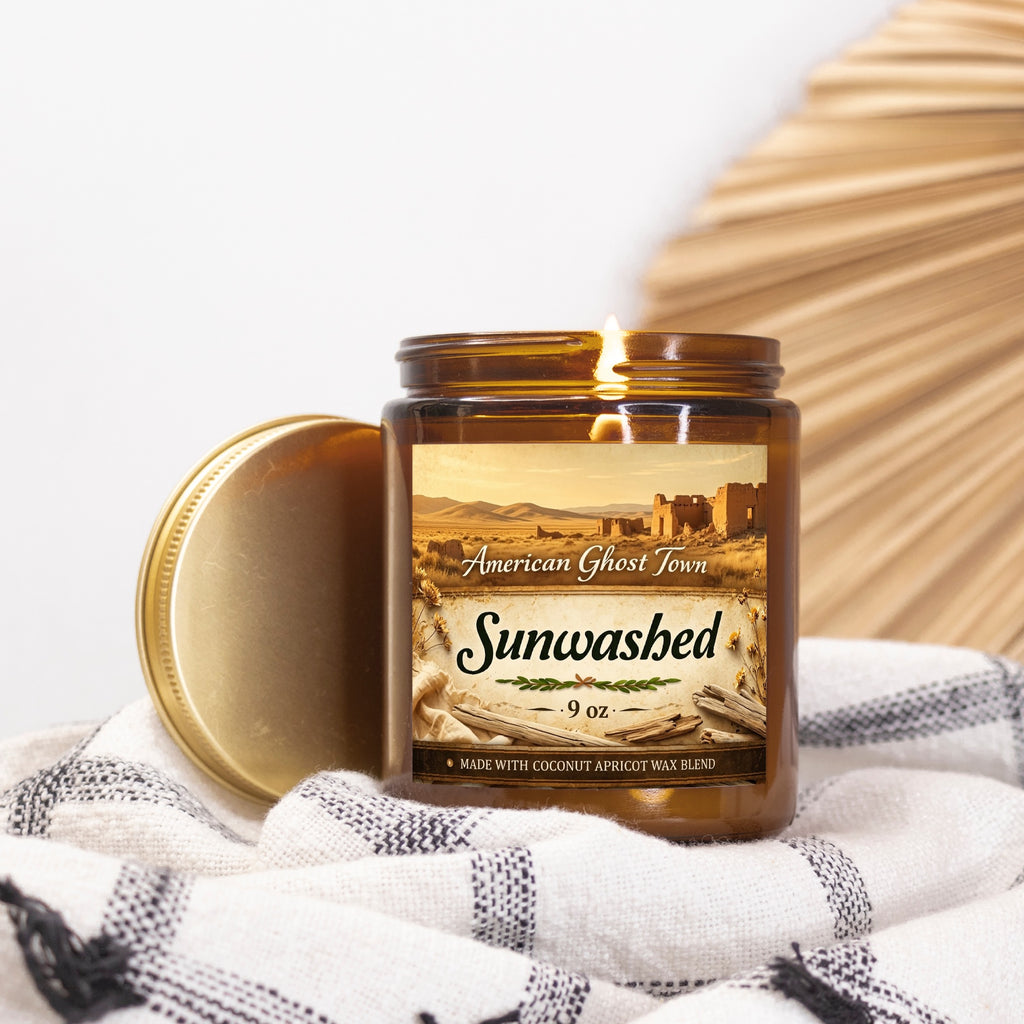 Candle Amber Jar 9oz