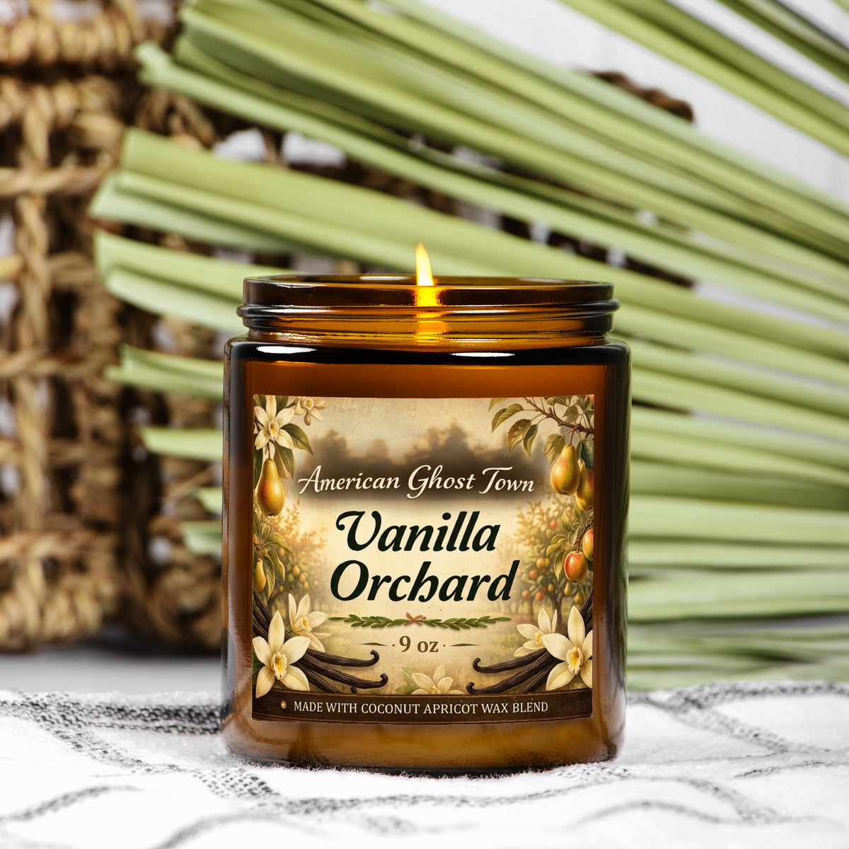 Candle Amber Jar 9oz
