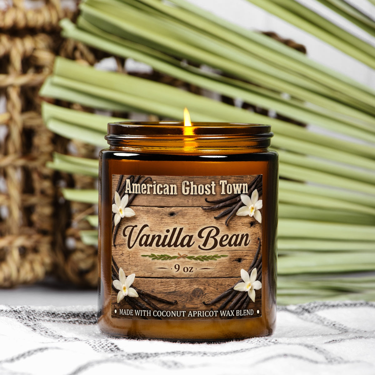 Candle Amber Jar 9oz