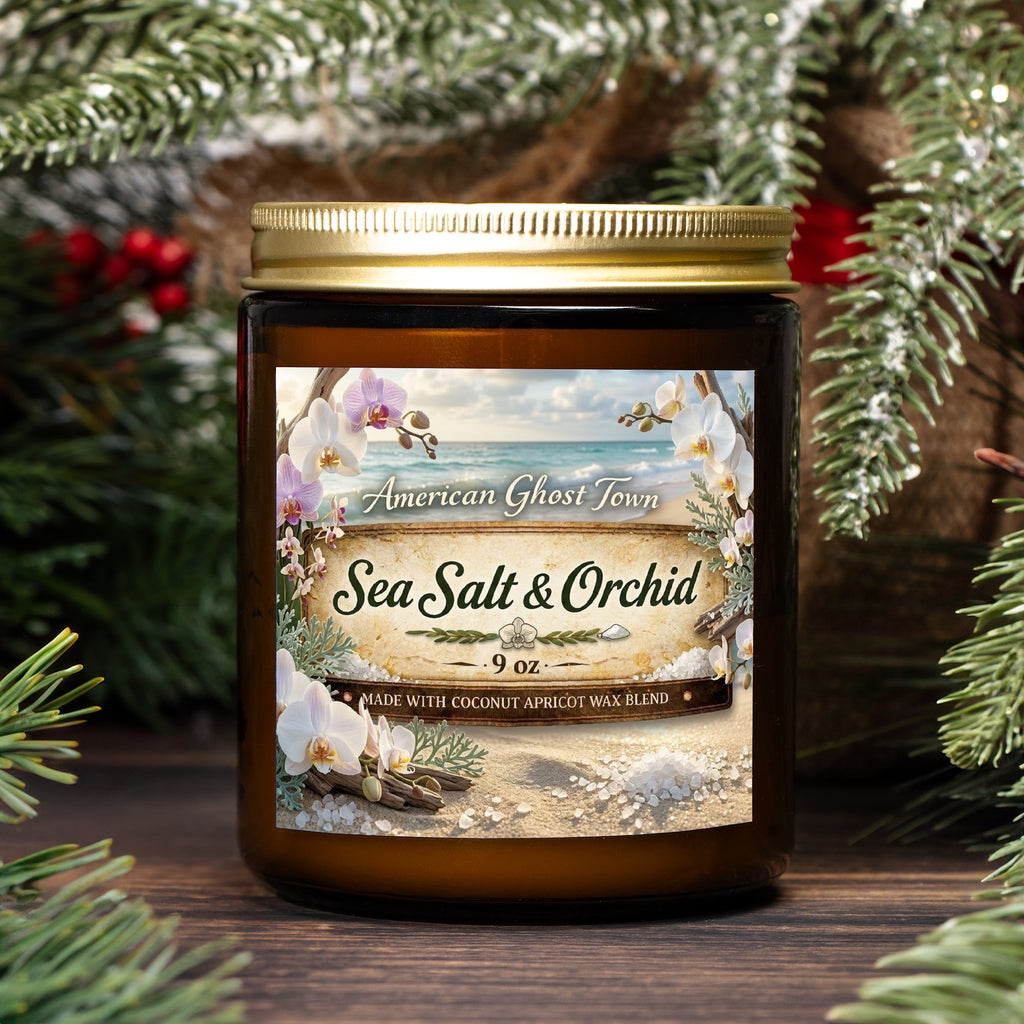 Candle Amber Jar 9oz