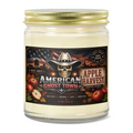 9oz Clear Jar Candle | 3"x2" White Label | Gold Lid