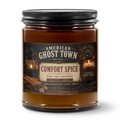 9oz Amber Jar Candle | 3"x2" White Label | Black Matte Lid