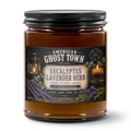 9oz Amber Jar Candle | 3"x2" White Label | Black Matte Lid