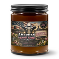 9oz Amber Jar Candle | 3"x2" White Label | Black Matte Lid
