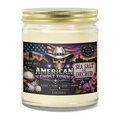 9oz Clear Jar Candle | 3"x2" White Label | Gold Lid