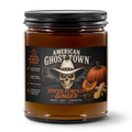 9oz Amber Jar Candle | 3"x2" White Label | Black Matte Lid
