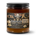 9oz Amber Jar Candle | 3"x2" White Label | Black Matte Lid